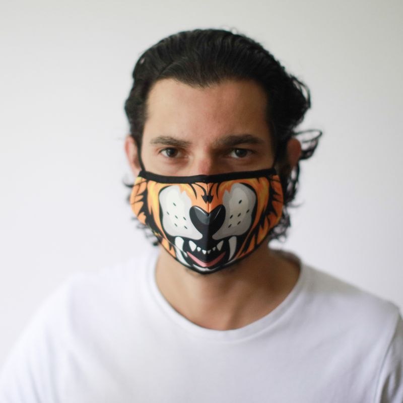 Masques Personnalisés en Tissu Adulte - Tigre