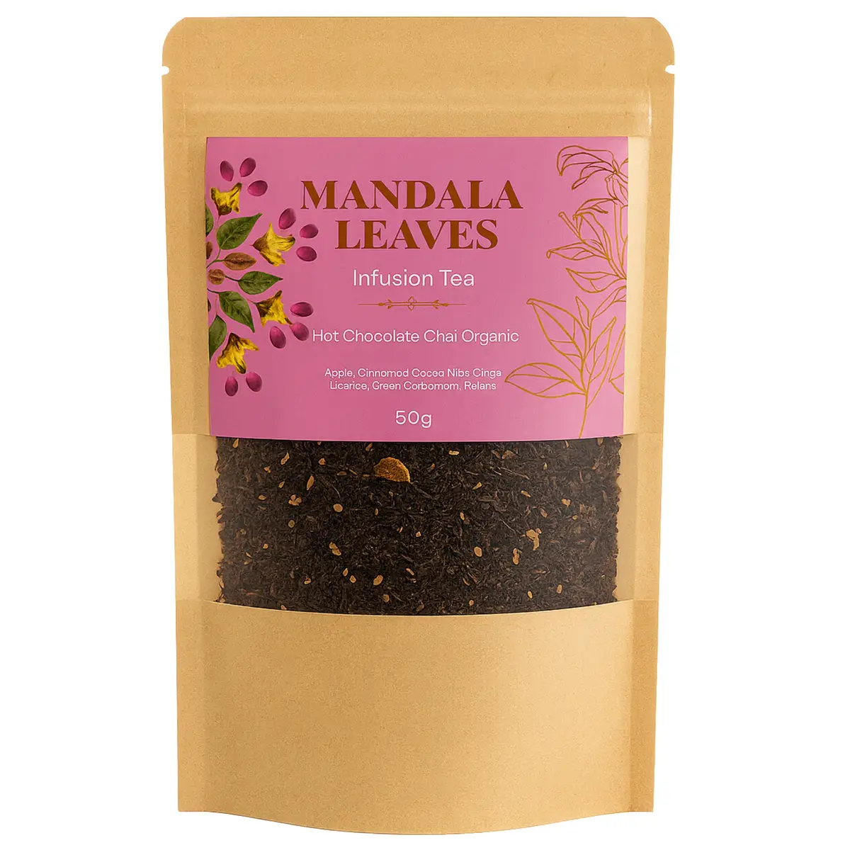 50g Organic Hot Chocolate Chai Infusion — Tea · GlowDuty apothecary
