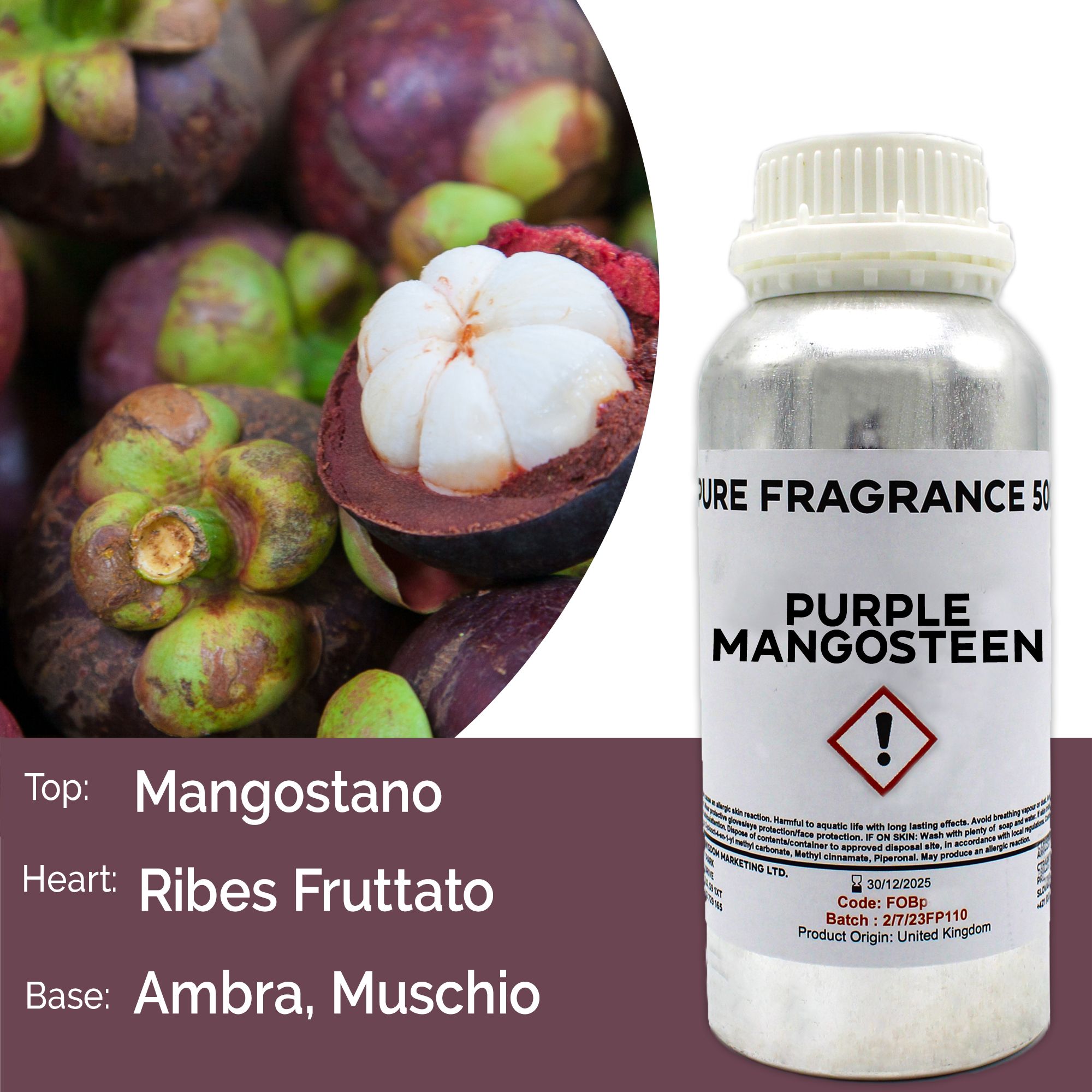 Fragranza Pura 500g - Mangostano Viola