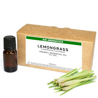 Ulei Esențial Bio de Lemongrass 10 ml -  Fără Etichetă