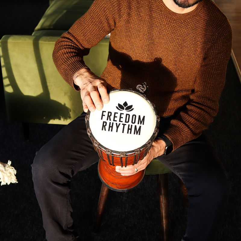 Medium Pro Djembe Drum - Freedom Rhythm (high) - 40cm (18cm Diameter)