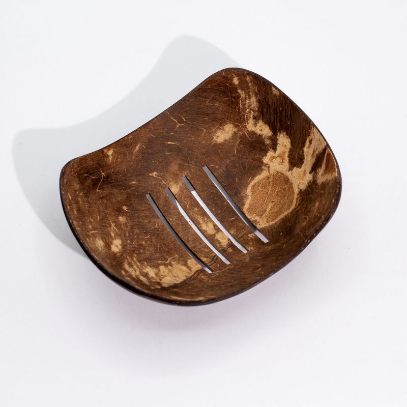 Natural Coconut Soap Dish - Oblong - 11cm