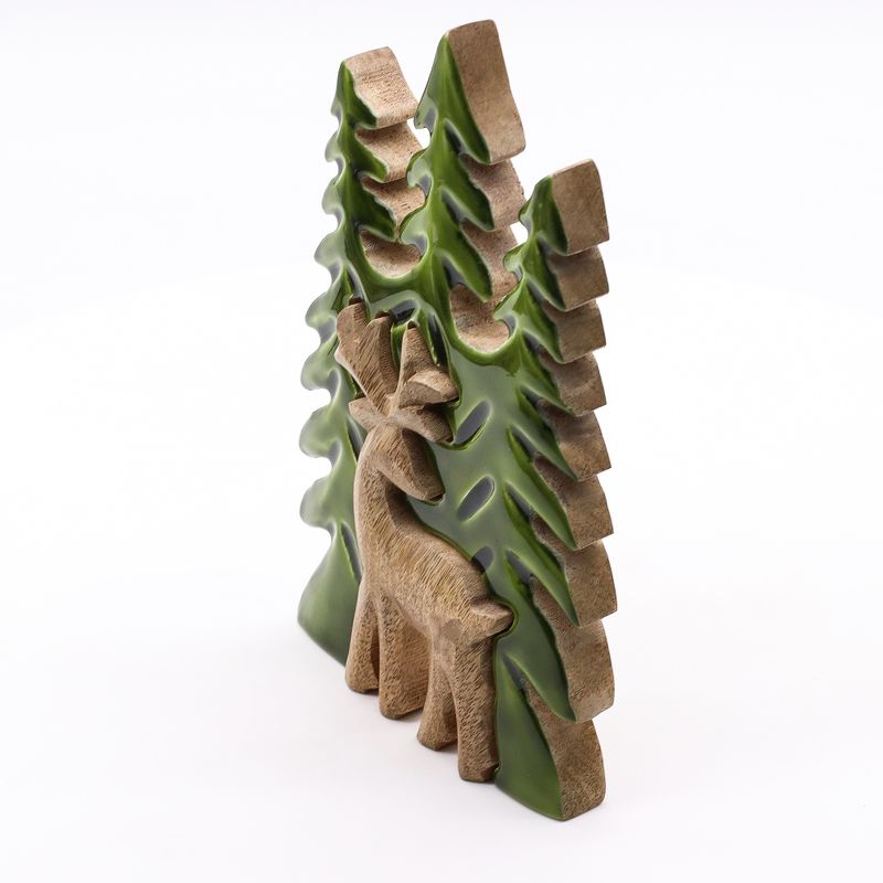 Lost in the Forest -  Stag in the Forest 3D Wooden Decoration