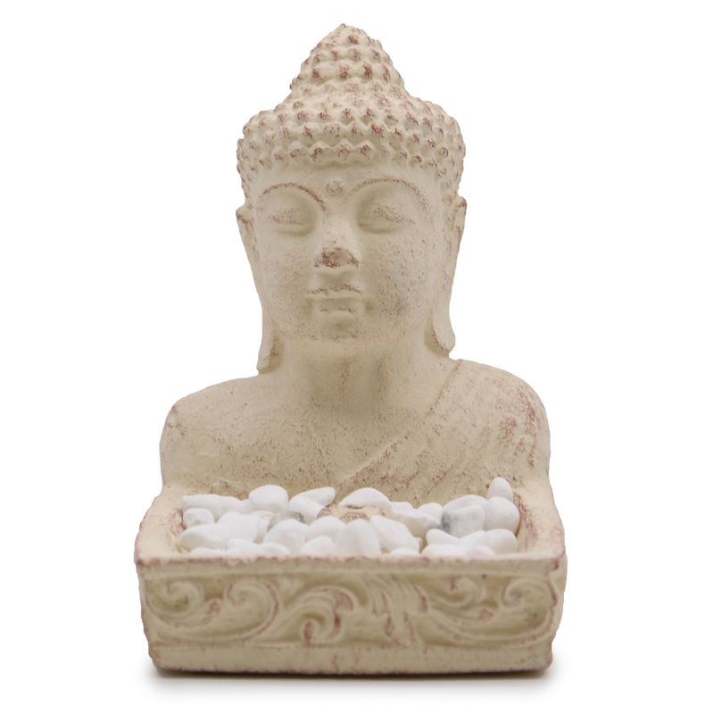 Brûleur d'Encens Bouddha Feng Shui (Crème)