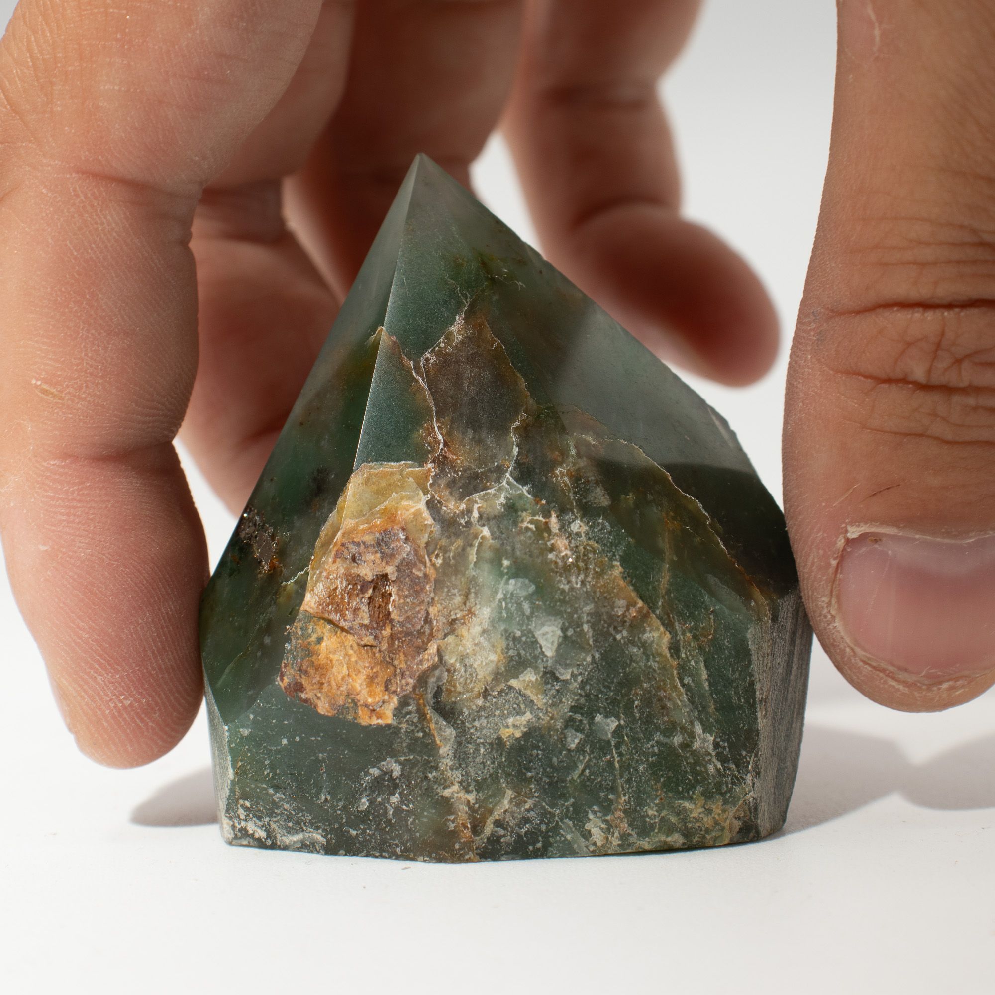 Pontas de Pedras Naturais (0,7kg) - Aventurina Verde (aprox. 5-6 peças)