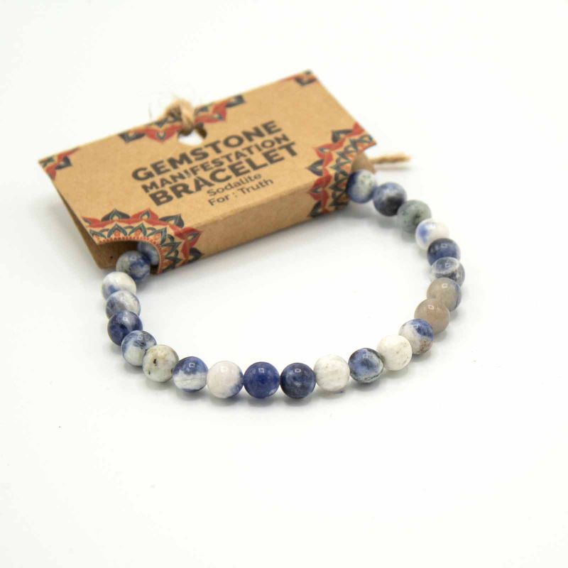 Bracelet de Manifestation en Gemmes - Sodalite - Vérité