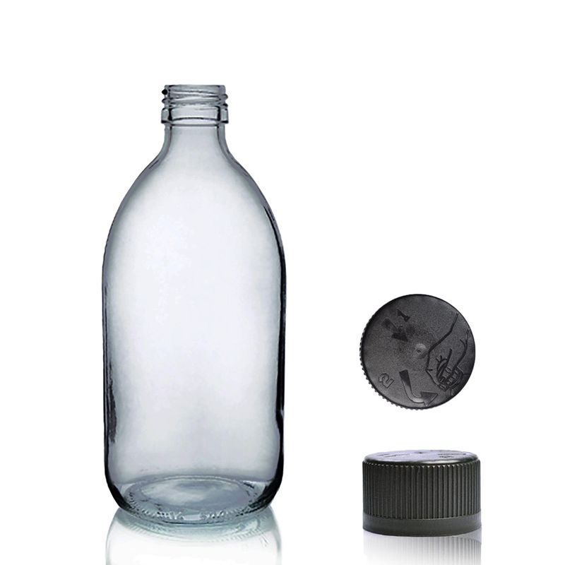 250ml Matná Skleněná Lékovka - Bez Uzávěru
