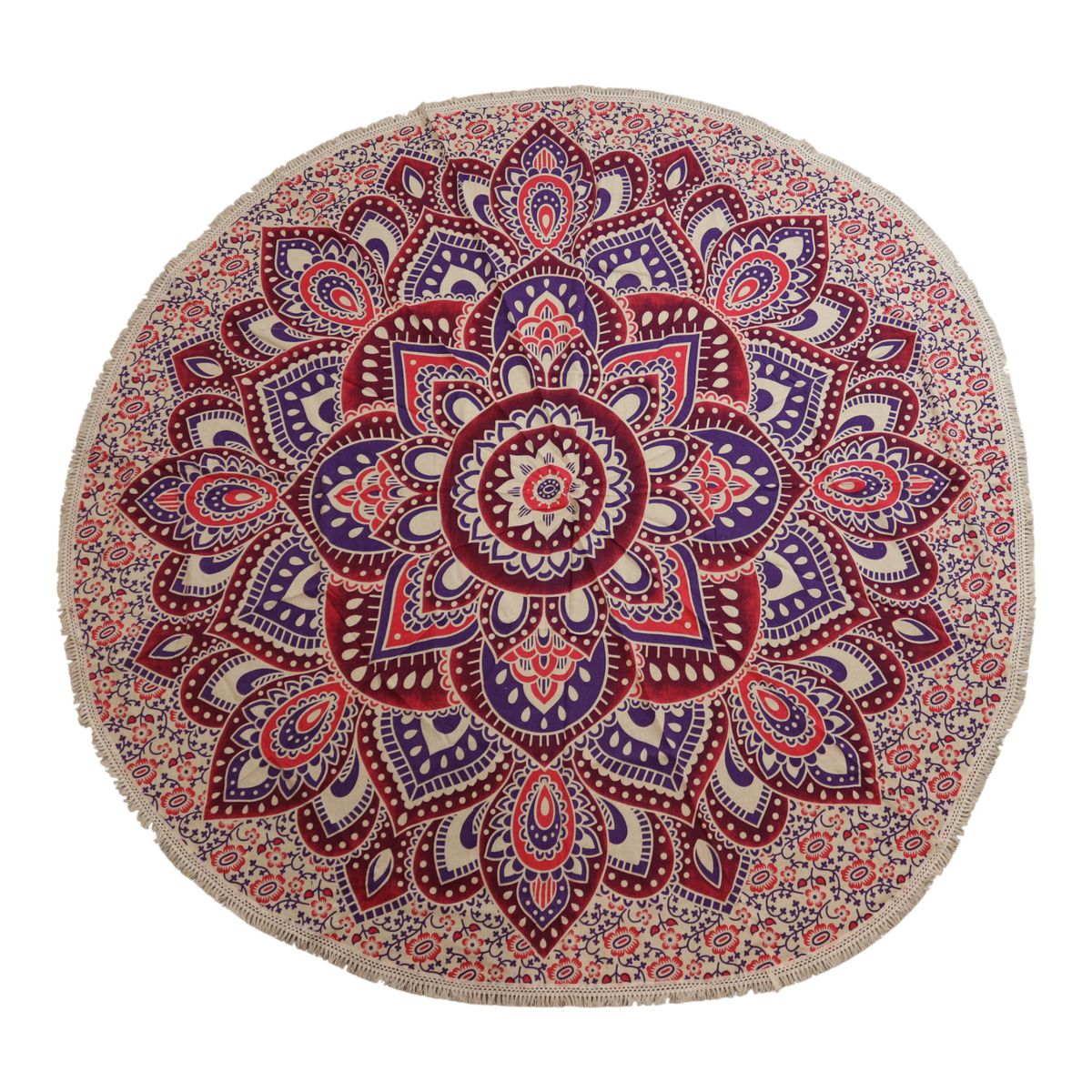 Grande Mandala Roundy Artística (180 cm) - Rosa e Roxo