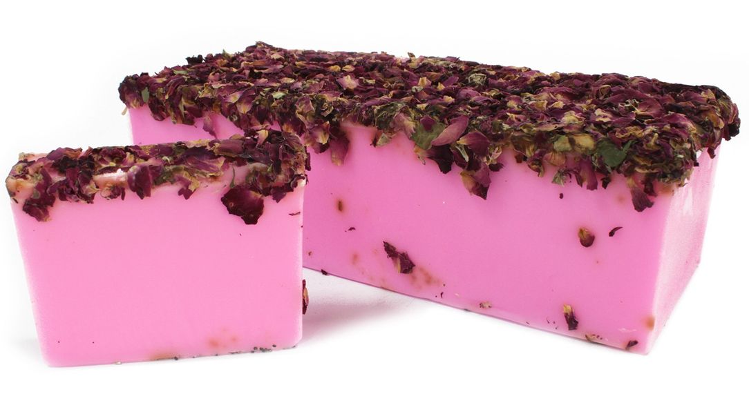 Lot de 13 Tranches de Savons Rose & Pétales de Rose - 100g