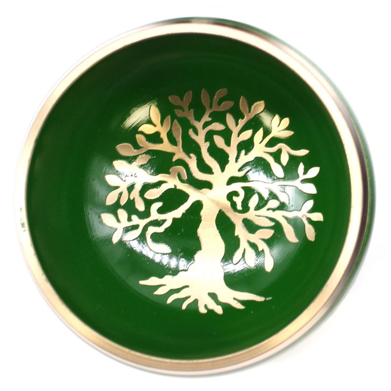 Baum des Lebens Klangschalen-Set – Grün 10,7 cm