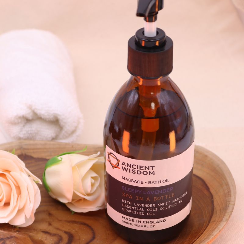 Huile de Massage et Bain Aromathérapie - Lavande Apaisante