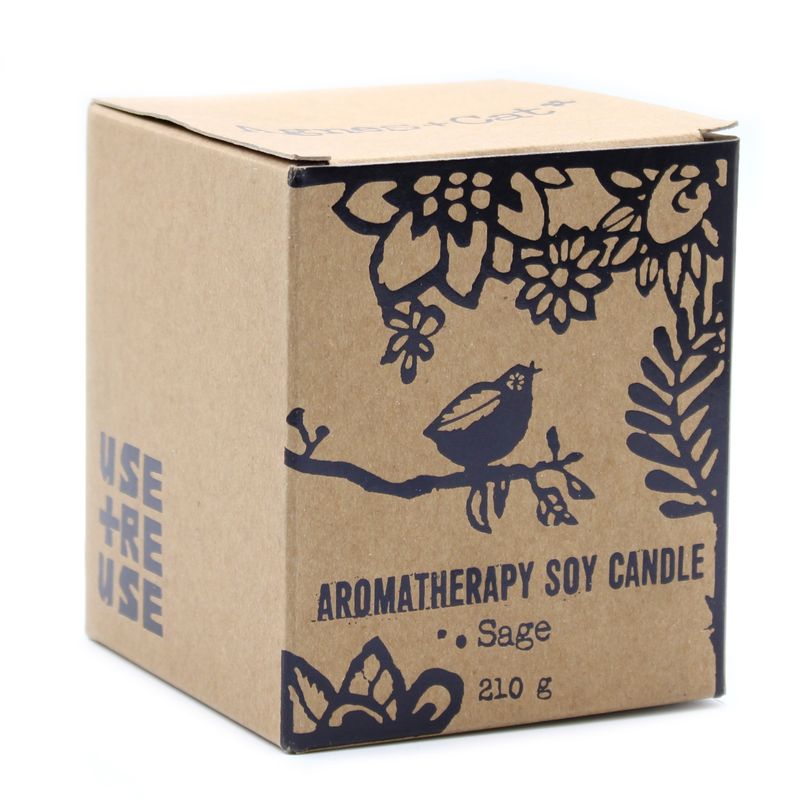 Aromatherapy Soy Wax Candle - Sage (210g)