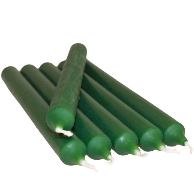 Velas de jantar a granel (100) - Verde escuro