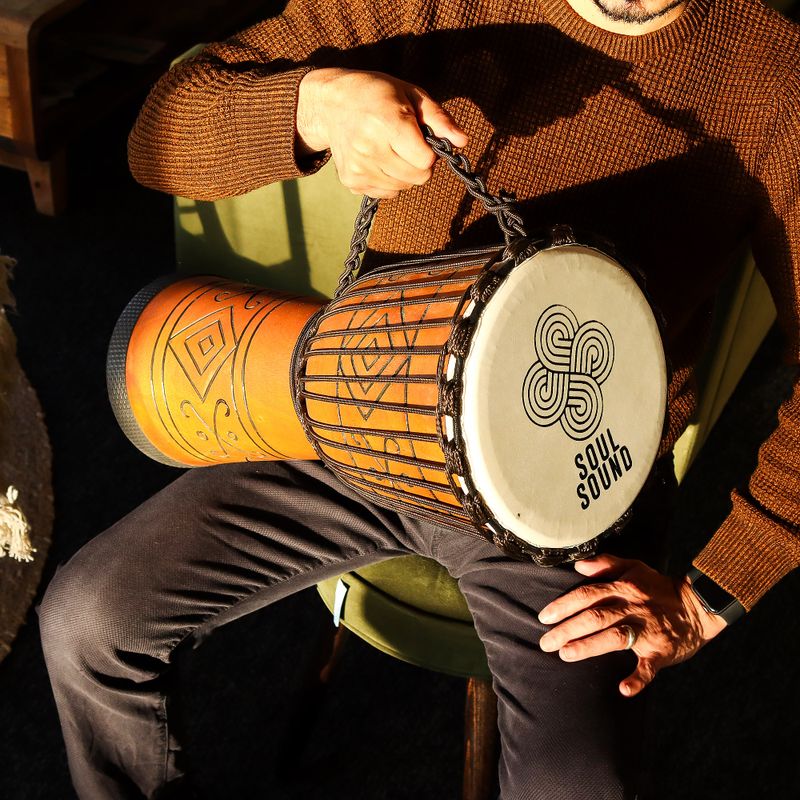 Large Pro Djembe Drum - Soul Sound (low) - 50cm (22cm Diameter)