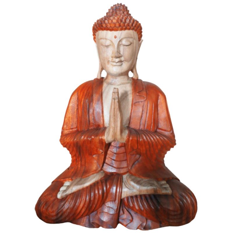 Estátua de Buda Esculpida à Mão - 60 cm Bem-vindo