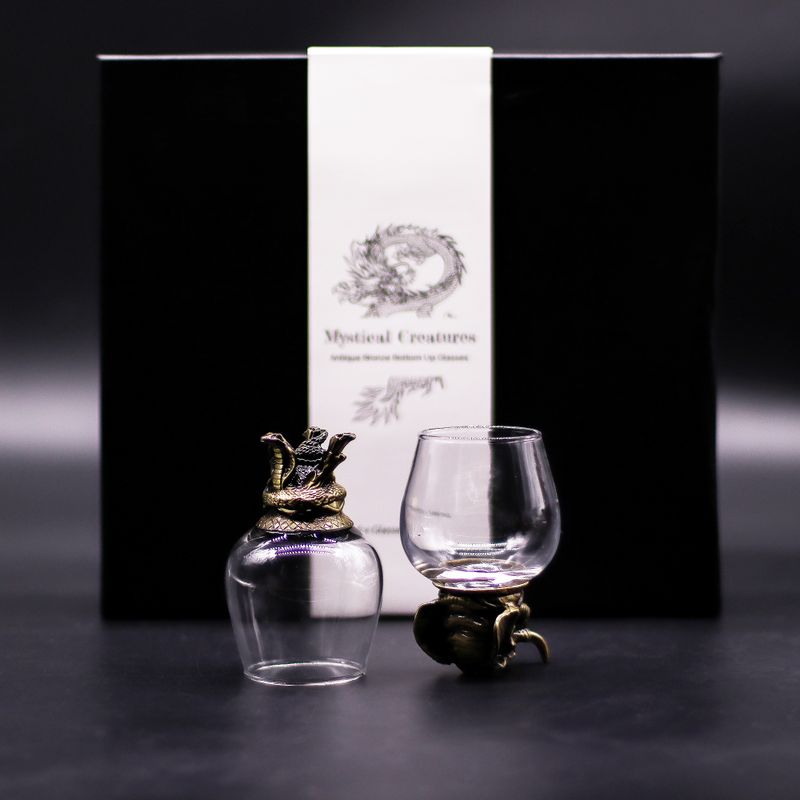 Gift Set of 6 Bottom Up Glasses (100ml) - Mystical Creatures