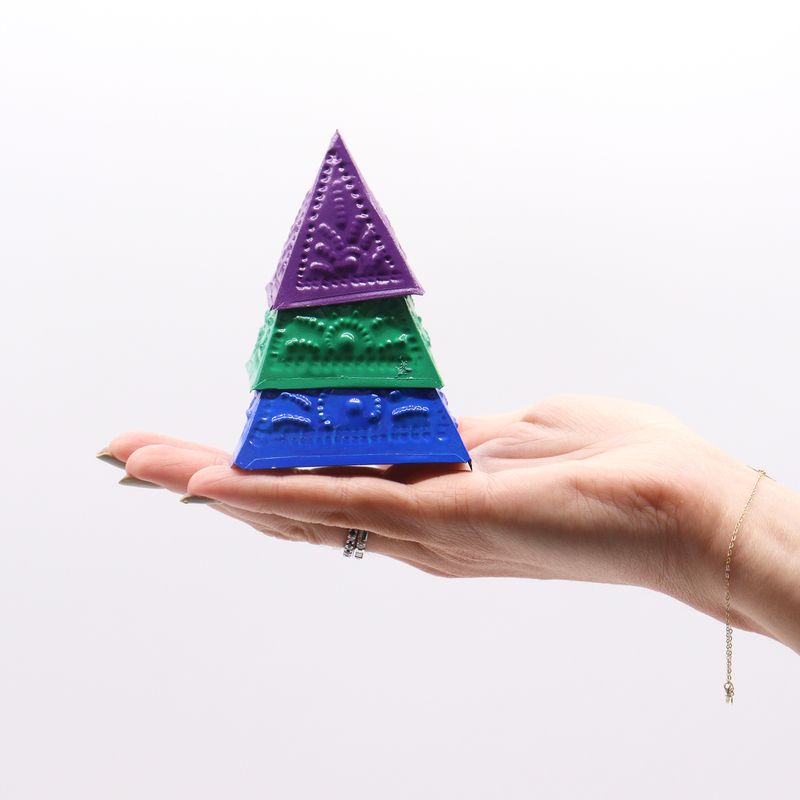 Ensemble de Moule à Poudre d'Encens - Bleu Vert Violet