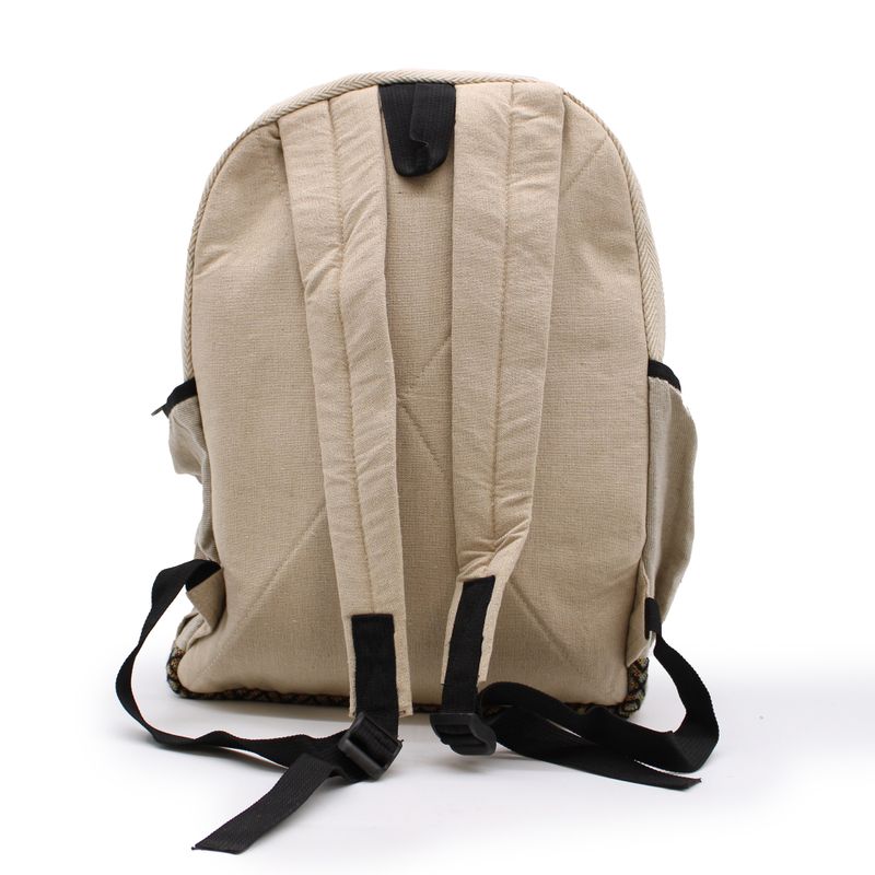 Grand Sac à Dos en Chanvre - Style Zips Droites