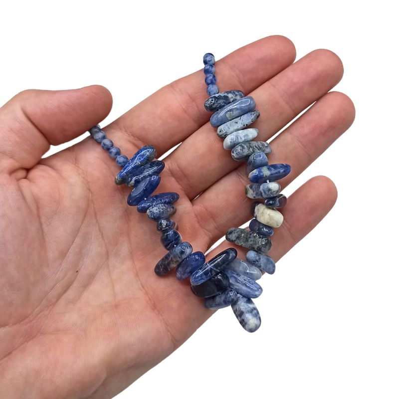 Collier de Gemmes Longues - Sodalite