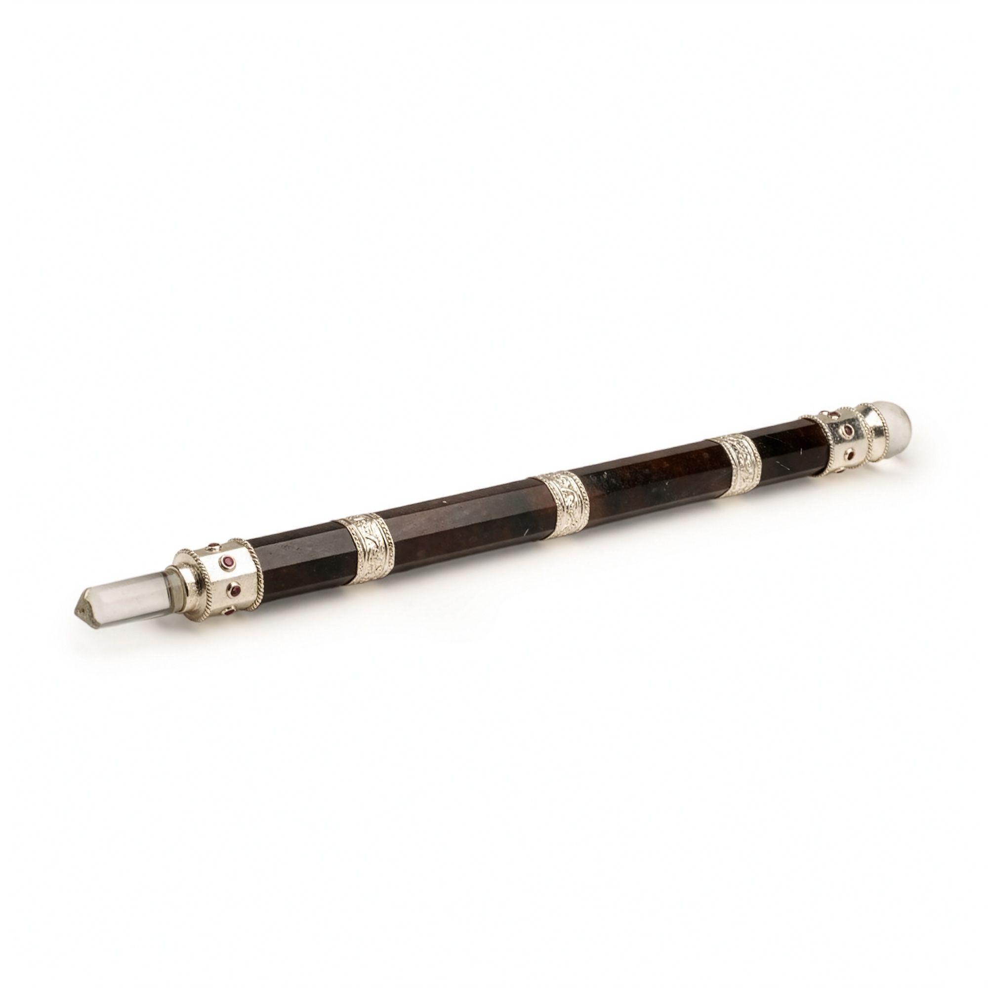 Varita Bloodroot Soverign -Extra Largo Fancy Jasper Magic- Parte superior de bola de cristal - 26cm
