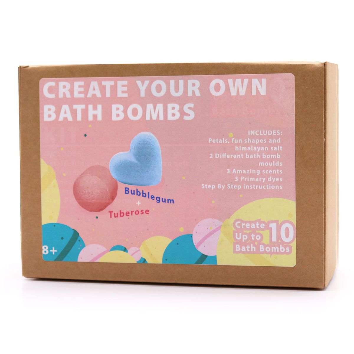 Kit de bombas de banho - Rosa e pastilha elástica