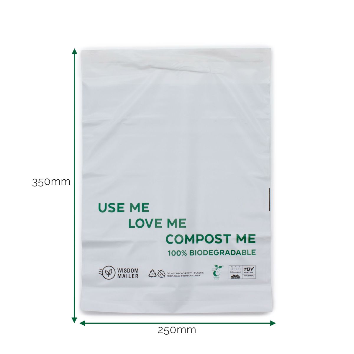Envelope de envio 100% biodegradável (250x350 mm)