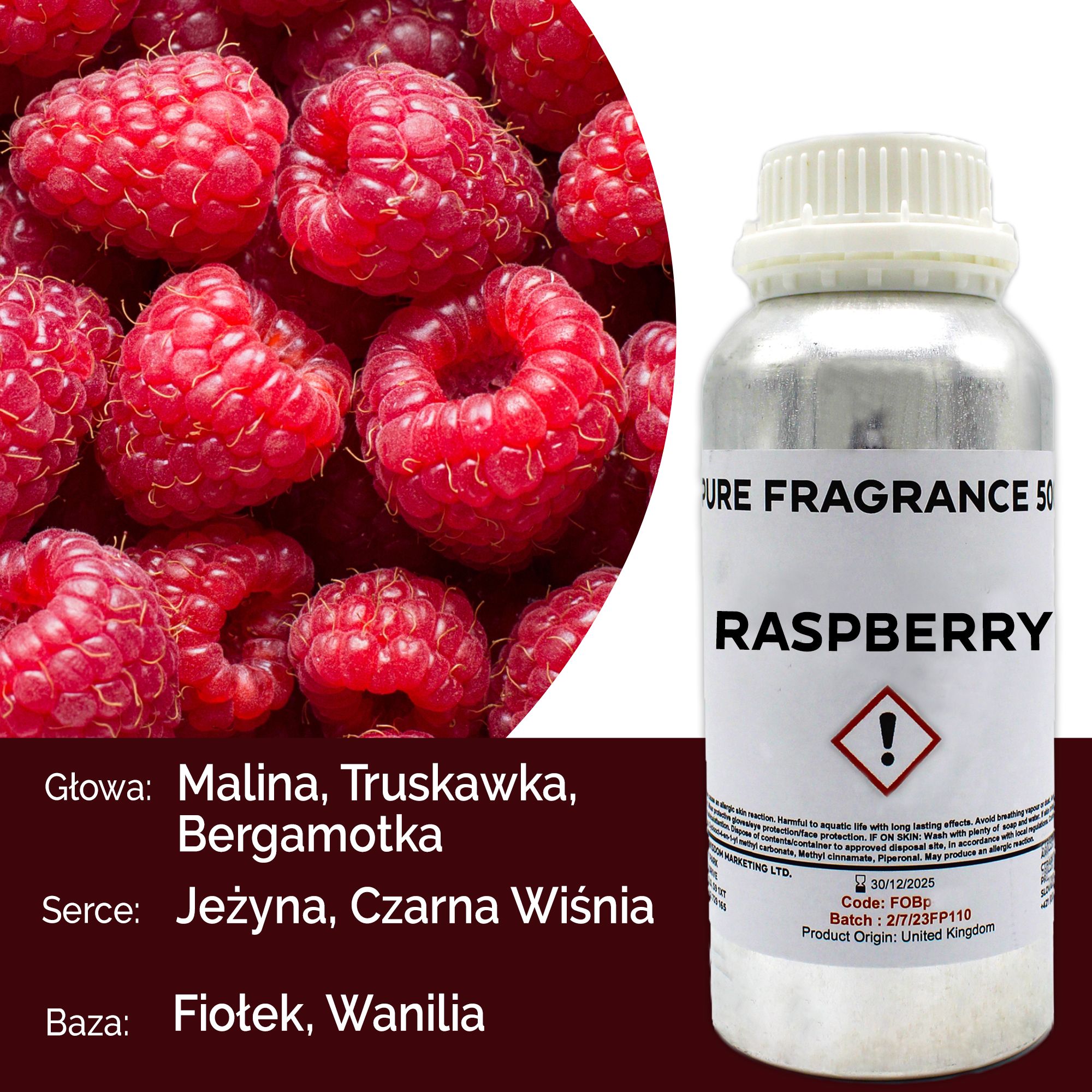 Olejek Zapachowy Czysty 500 ml - Malina