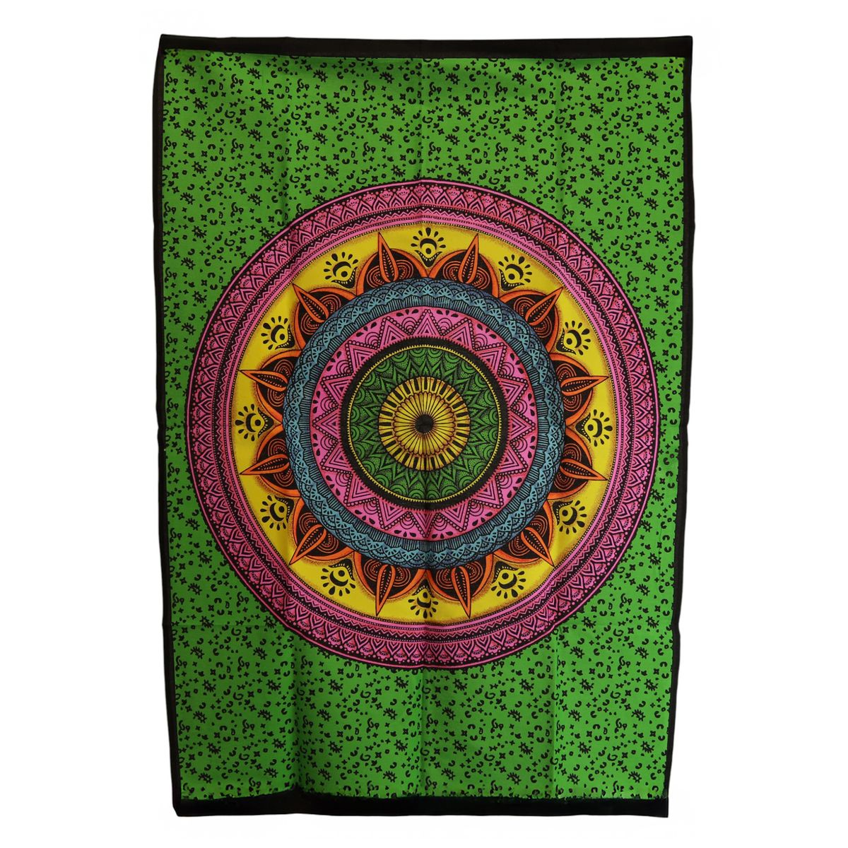 Arte de parede em algodão (70x110 cm) - Mandala vibrante