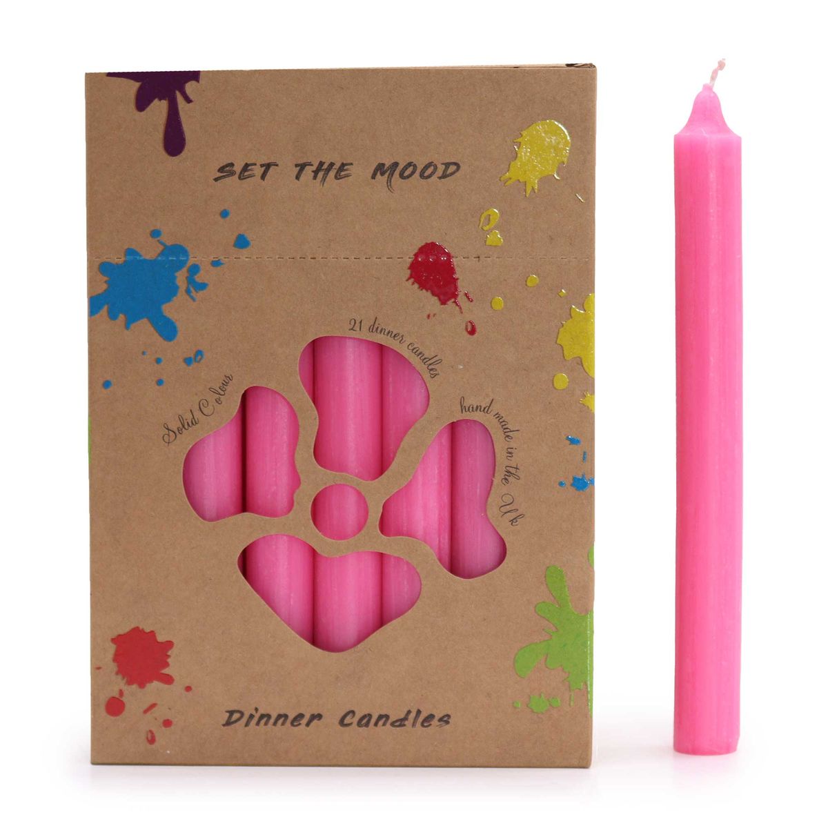 Jogo de Velas de mesa de Cor Sólido