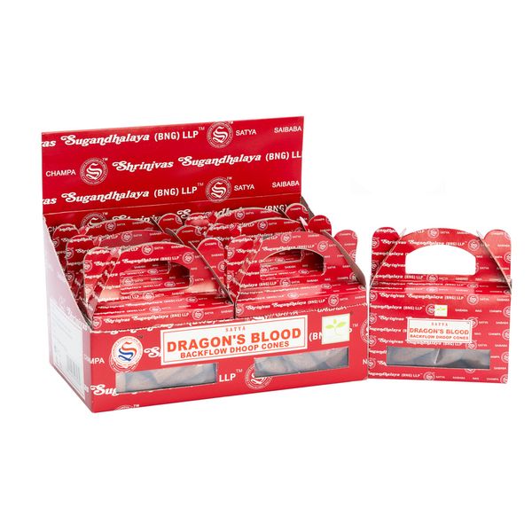 Caja de 24 Conos de Reflujo - Satya Dragon's Blood