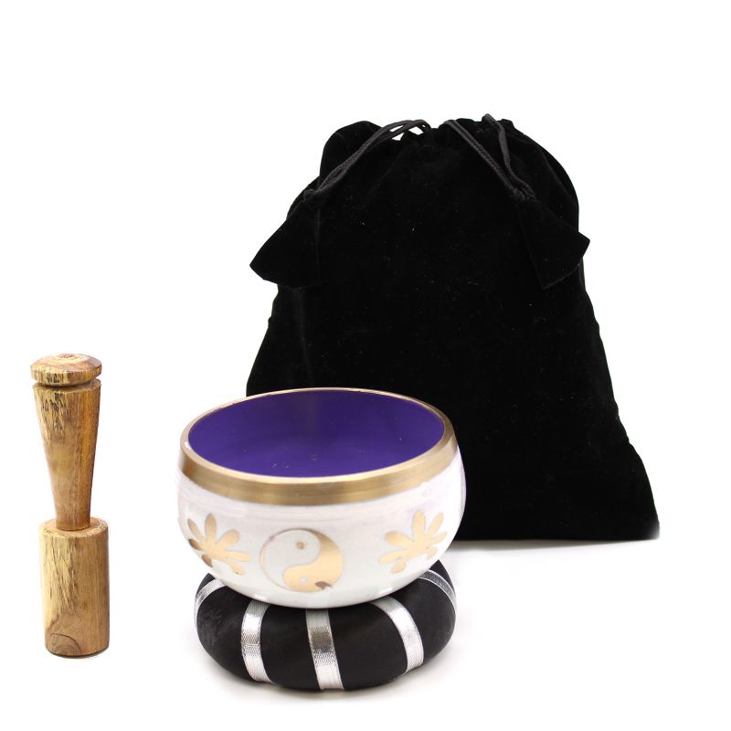 Set Zvučna Zdjela Yin & Yang - Bijela/Ljubičasta 10.7cm