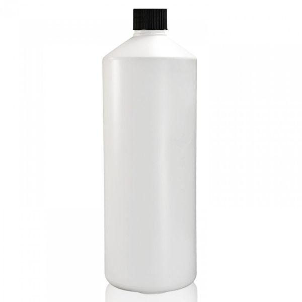 900ml HDPE Plastflaska med Svart Lock