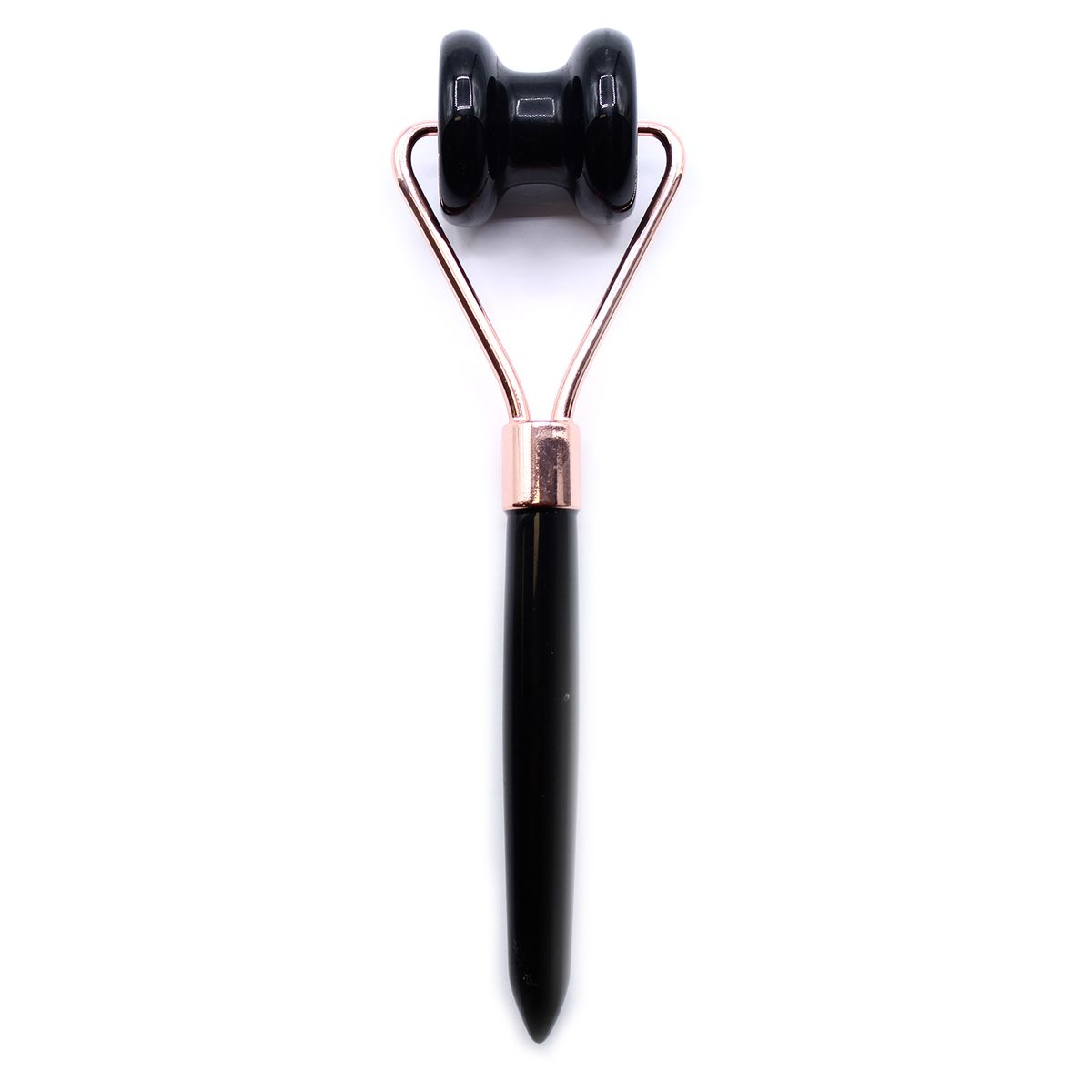 Rolo facial de pedras preciosas - obsidiana preta