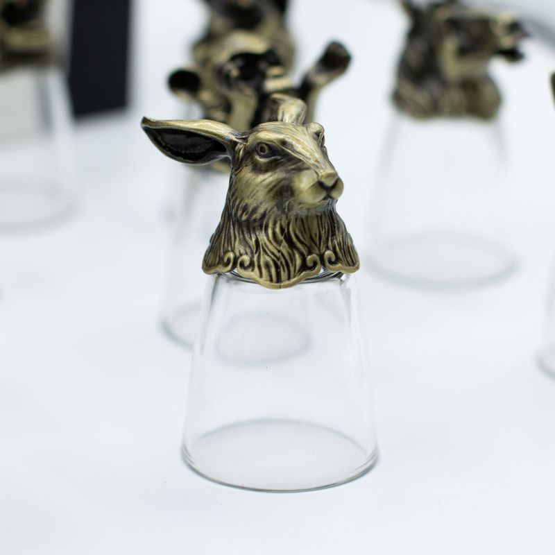 Vasos de chupito Bottom Up (25ml) - Bosque y Criaturas Místicas - Bronce Antiguo