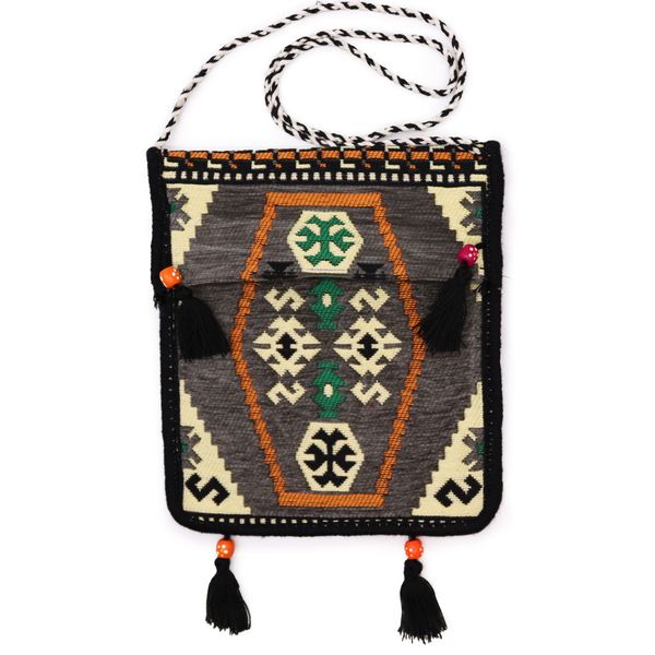 Bolso kilim Cinzento