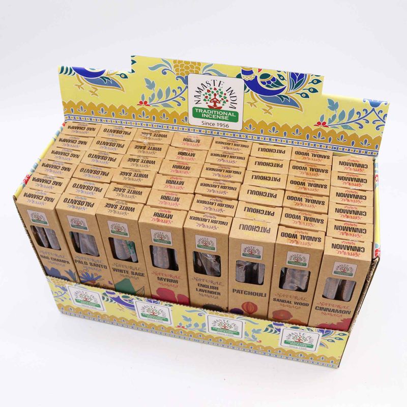 Encens Botanique Naturel Masala Présentoir Starter (8 Parfums X 6 )