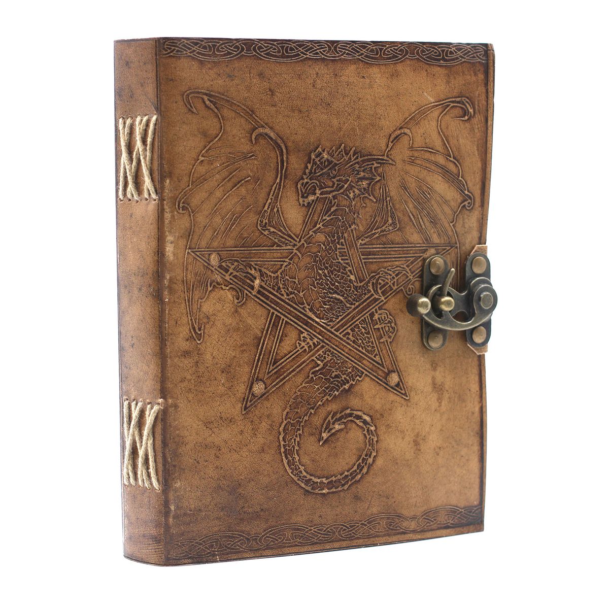 Caderno de couro Dragão (20x15 cm)