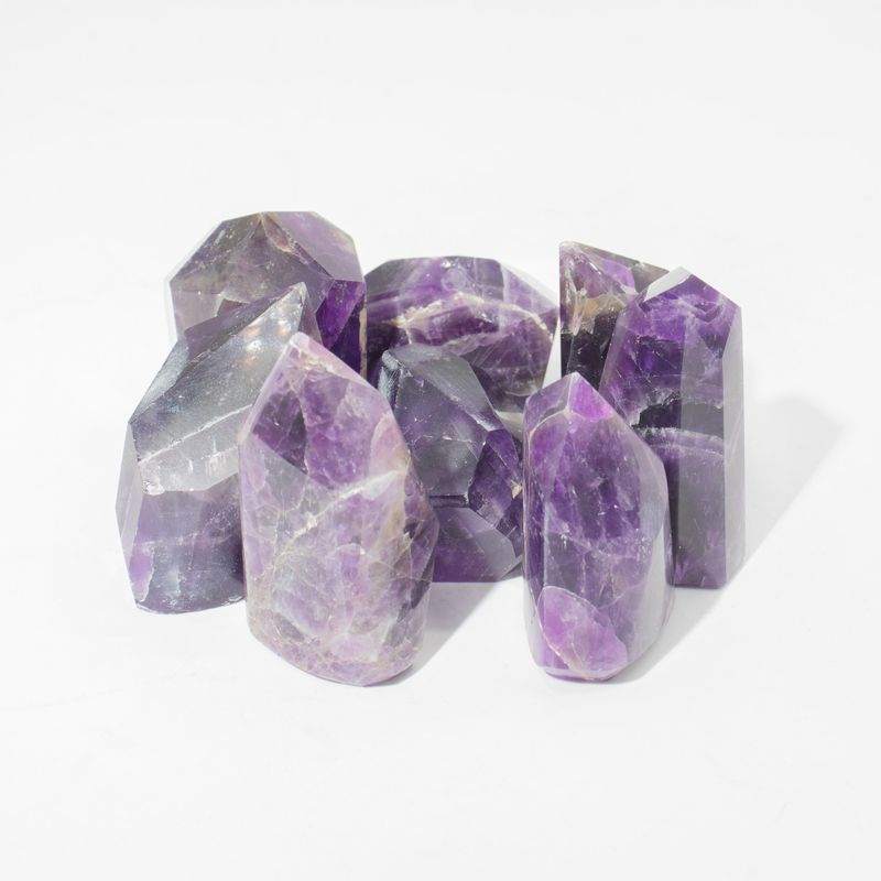 Puntas de gema aprox. 6 cm (0.5 kg) - amatista africana (aprox. 8 piezas)