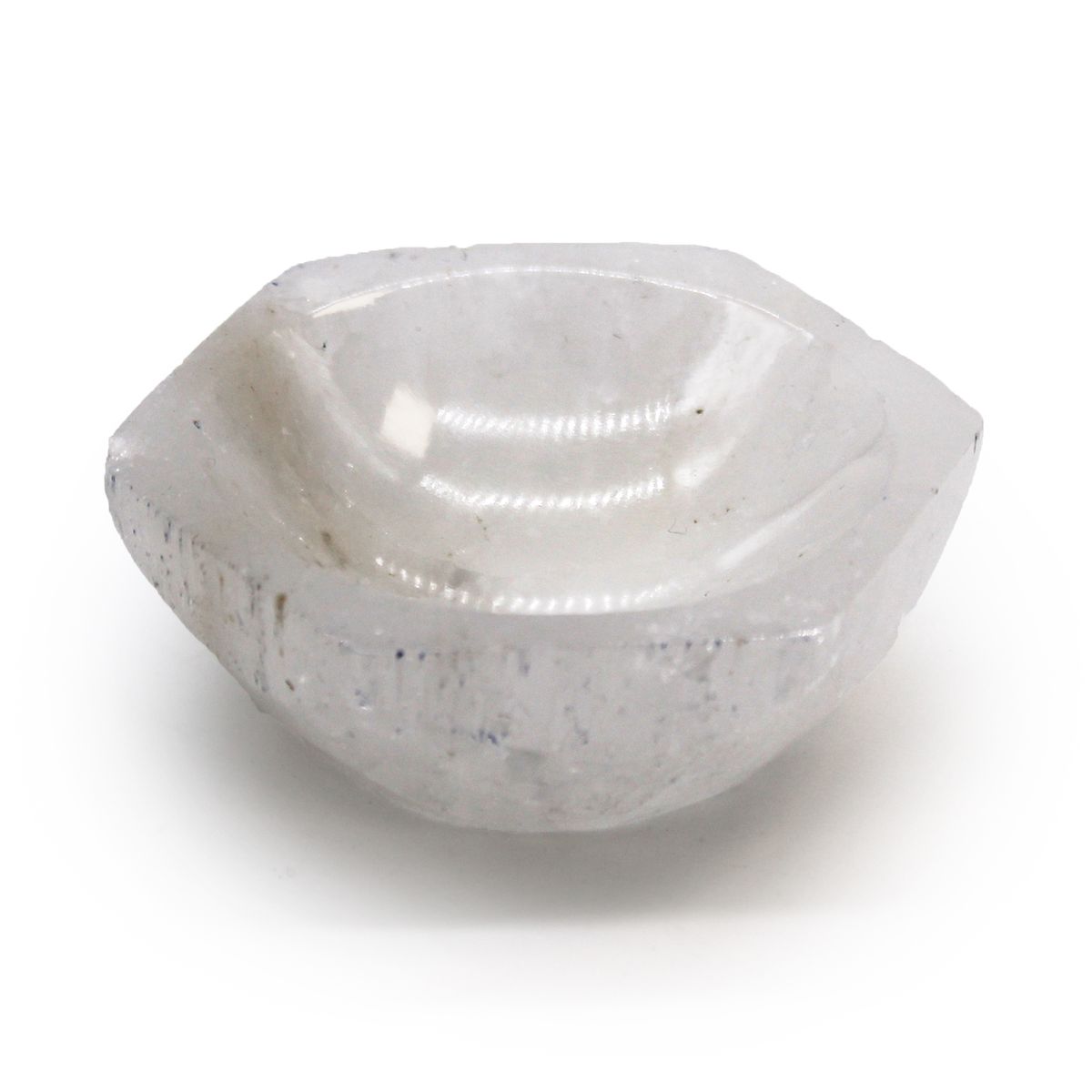 Taça hexagonal de selenita - 6 cm
