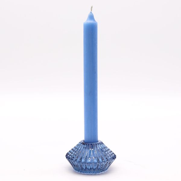 Set of 2  Flower Flip Dinner Candle / Tealight Holder - Royal Blue
