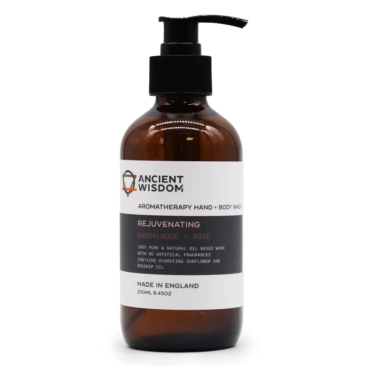 Sandalwood & Rose Hand & Body Wash 250ml — Body · GlowDuty apothecary