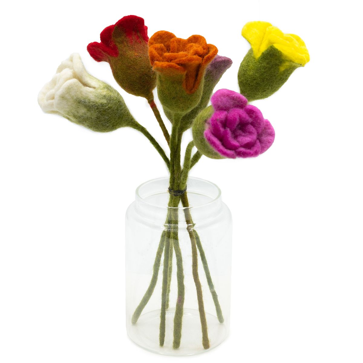 Flores de feltro - Rosas (cores sortidas)