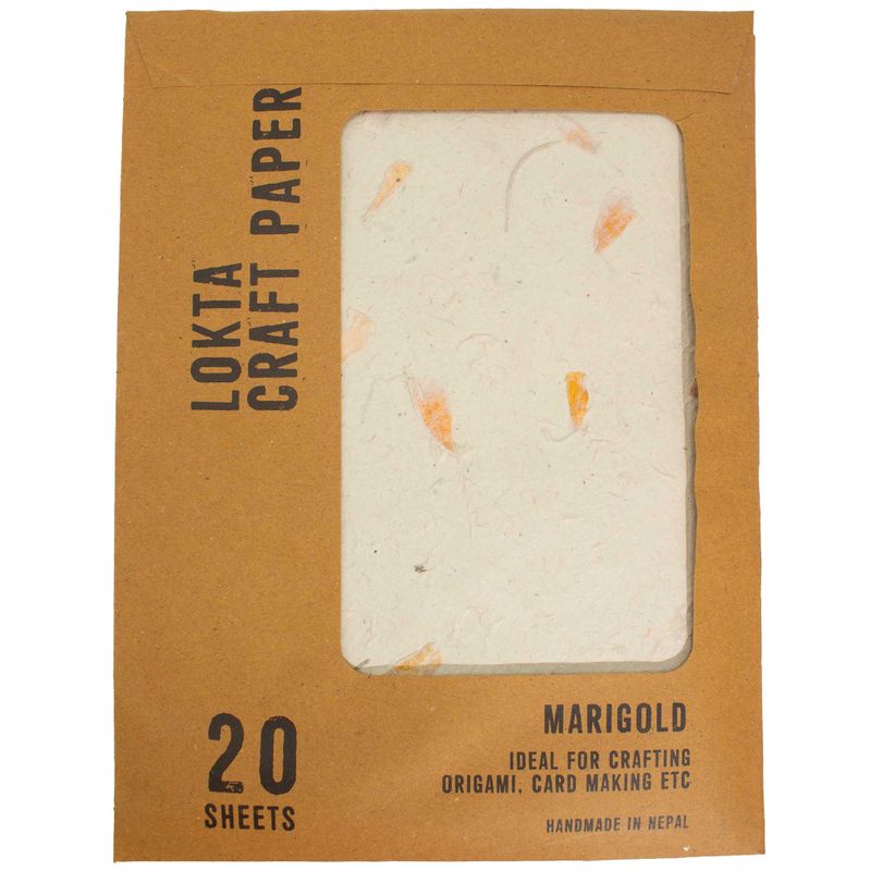 Papel Artesanal Lokta A4 (Pack 20 Folhas) - Calêndula