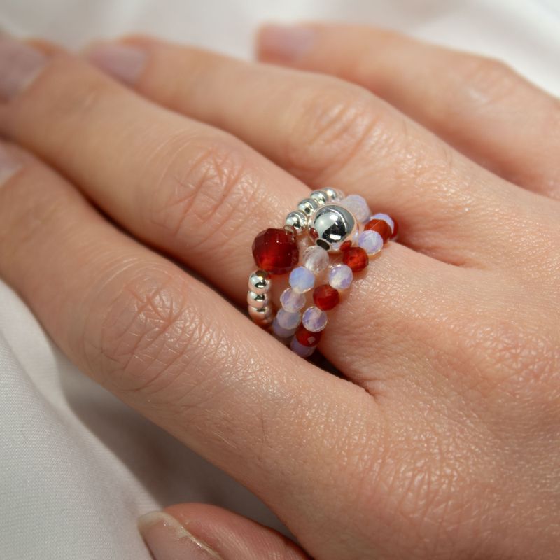 Ring Sets Nymph Spirit Gemstone - Blood Moon