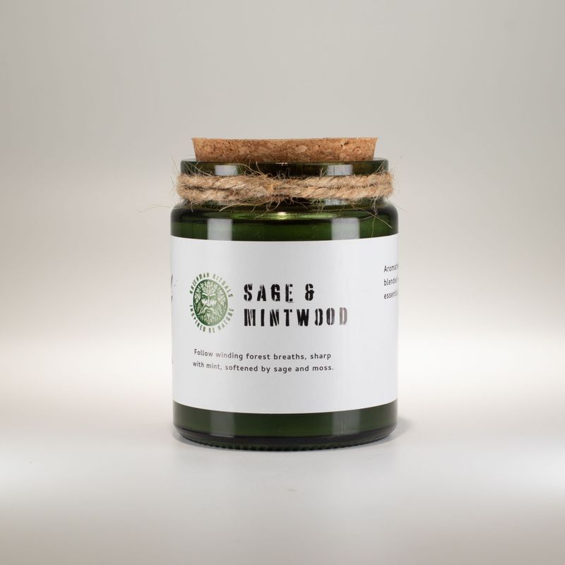 Woodwick Soy Candle - Sage & Mintwood