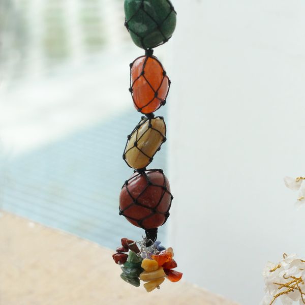 Pendant en Pierre Chakra Suspendu - Sept Chakras