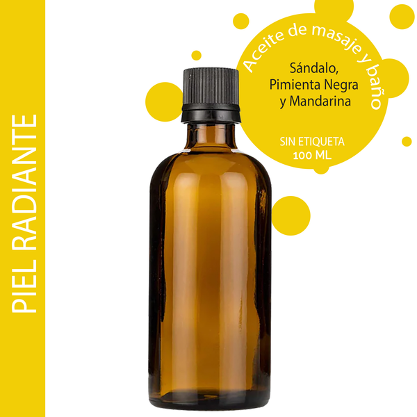 Aceite de Masaje - Resplandor de Sándalo 100ml - Sin etiquetar