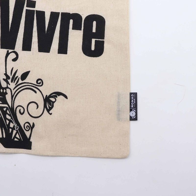 Iconic Basic Tote Bag - Joie de Vivre- (40x36cm) - Natural 4oz