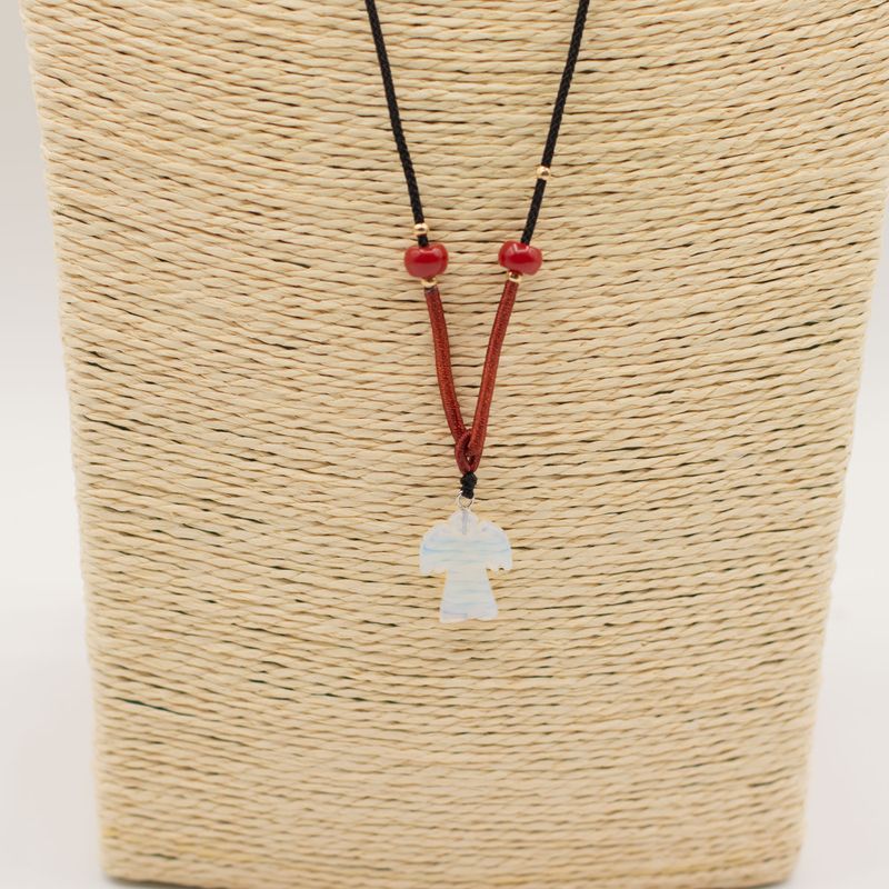 Cord Necklace Gemstone Pendants - Opalite Angel