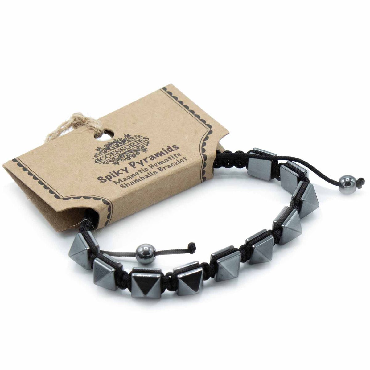 Pulseira Magnética Shamballa de Hematite -  Tachas